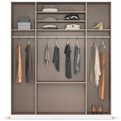RAUCH Agordo Kleiderschrank - Glasfront, 4 Türen, Beige RAUCH Agordo Kleiderschrank - Glasfront, 4 Türen, Beige