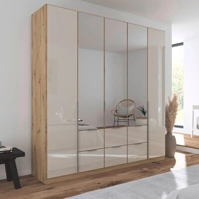 RAUCH Agordo Kleiderschrank - Glastür, Beige, 5 Türen RAUCH Agordo Kleiderschrank - Glastür, Beige, 5 Türen