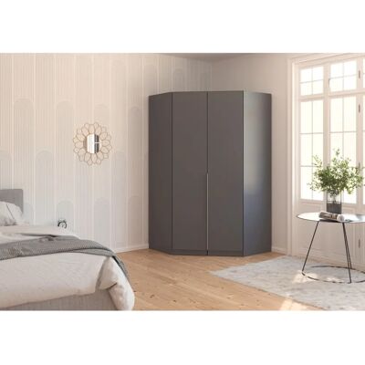 RAUCH Agordo - grau metallic - 117x210x117 cm - 2 Türen - Wardrobe RAUCH Agordo - grau metallic - 117x210x117 cm - 2 Türen - Wardrobe