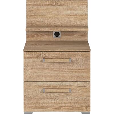 Rauch Evelyn Nachttisch - Eiche Sonoma, 2 Schubladen, Holzwerkstoff Rauch Evelyn Nachttisch - Eiche Sonoma, 2 Schubladen, Holzwerkstoff