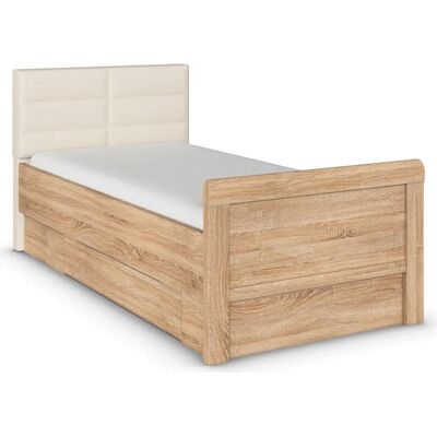 RAUCH Evelyn Stauraumbett - Eiche Sonoma - 100x200cm - Hochbett mit Schublade RAUCH Evelyn Stauraumbett - Eiche Sonoma - 100x200cm - Hochbett mit Schublade