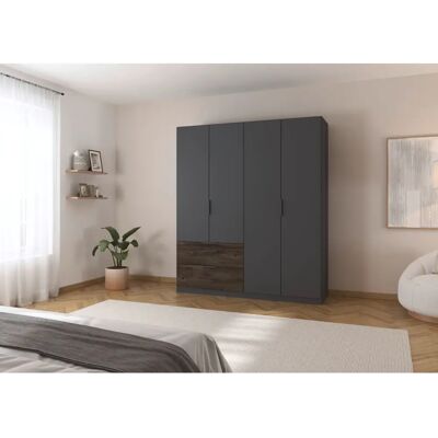 Rauch Koda Kleiderschrank - Asymmetrische Türen - 181x210x54cm Rauch Koda Kleiderschrank - Asymmetrische Türen - 181x210x54cm
