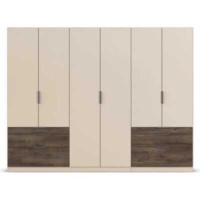 Kleiderschrank Koda beige - Drehtürenschrank - 210cm hoch Kleiderschrank Koda beige - Drehtürenschrank - 210cm hoch