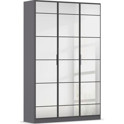 Rauch Acero 3-türiger Kleiderschrank - Grau metallic - 210cm hoch Rauch Acero 3-türiger Kleiderschrank - Grau metallic - 210cm hoch