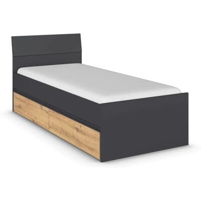 Rauch Joel-Extra Graues Bettgestell - Stauraum & Modernes Design Rauch Joel-Extra Graues Bettgestell - Stauraum & Modernes Design