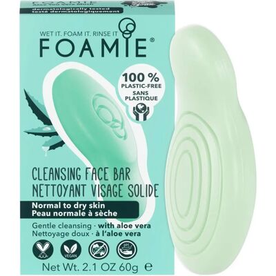 Foamie Aloe You Vera Much Savon Nettoyant Visage - Pour peau normale et sèche - Publicité Foamie Aloe You Vera Much Savon Nettoyant Visage - Pour peau normale et sèche - Publicité