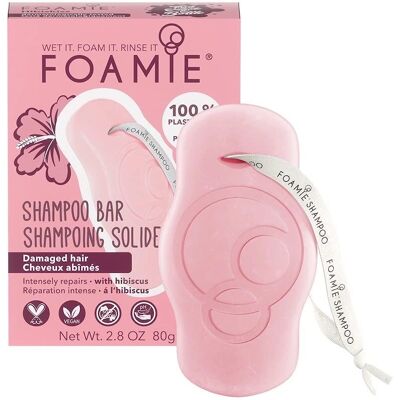 Foamie Hibiscus Shampoo Bar Damaged Hair - 80g Foamie Hibiscus Shampoo Bar Damaged Hair - 80g