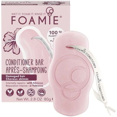 Foamie Barra de Acondicionador de Hibisco - Cabello Dañado - 80g Foamie Barra de Acondicionador de Hibisco - Cabello Dañado - 80g