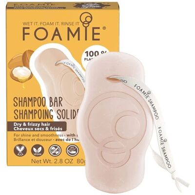 Foamie Marke Kiss Me Argan Shampoo Bar - Umweltfreundliches Festes Shampoo gegen Krauses Haar Foamie Marke Kiss Me Argan Shampoo Bar - Umweltfreundliches Festes Shampoo gegen Krauses Haar