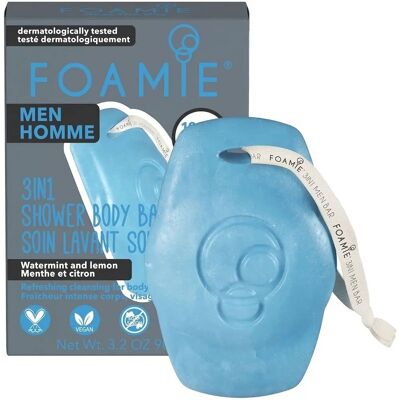 Foamie 3in1 Douche Lichaamszeep Voor Mannen Seas The Day (90g) Foamie 3in1 Douche Lichaamszeep Voor Mannen Seas The Day (90g)