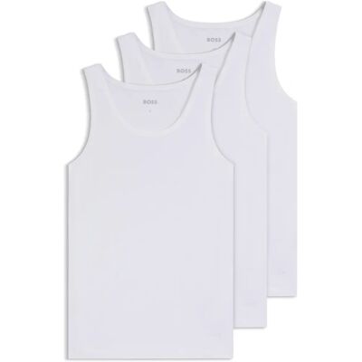 Hugo Boss Pack de 3 débardeurs classiques (50475278) - (50475278-100) blanc Hugo Boss Pack de 3 débardeurs classiques (50475278) - (50475278-100) blanc