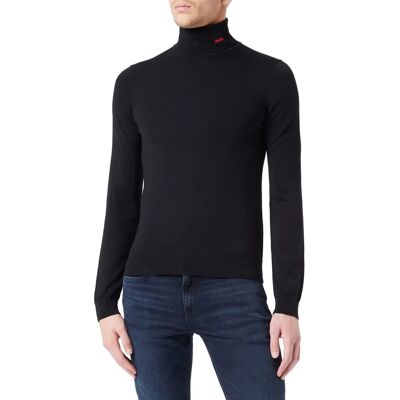 HUGO San Thomas Rollkragenstrick - Schwarz - M - Strickware HUGO San Thomas Rollkragenstrick - Schwarz - M - Strickware