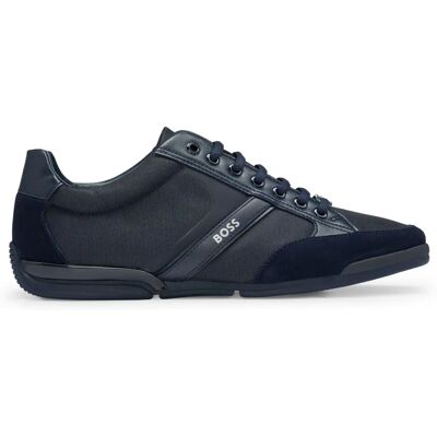 Boss Orange Saturn Chaussures Homme Profil Bas - Bleu Foncé Boss Orange Saturn Chaussures Homme Profil Bas - Bleu Foncé