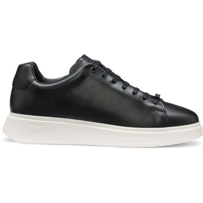 Hugo Boss Bulton Runn Lederen Sneakers - Heren - Zwart Hugo Boss Bulton Runn Lederen Sneakers - Heren - Zwart