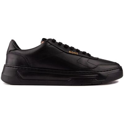 BOSS Model 50502893 Czarne Skórzane Trampki - Casual BOSS Model 50502893 Czarne Skórzane Trampki - Casual