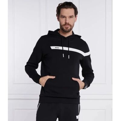 Bluza z mieszanki bawełny Boss - Graficzna linia logo - Z kapturem - Prosty krój - Elastyczny materiał - Standardowa długość - Długie rękawy - Bluza - Typ produktu Bluza z mieszanki bawełny Boss - Graficzna linia logo - Z kapturem - Prosty krój - Elastyczny materiał - Standardowa długość - Długie rękawy - Bluza - Typ produktu