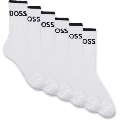 Hugo Boss Strumpor 6-Pack QS Rand CC vit Hugo Boss Strumpor 6-Pack QS Rand CC vit