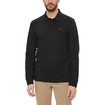 Hugo Boss Passerby (50507704) - Polo à manches longues en coton stretch avec patch logo noir Hugo Boss Passerby (50507704) - Polo à manches longues en coton stretch avec patch logo noir
