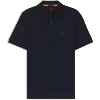 Hugo Boss Passenger (50507803) - Camisa polo slim-fit em algodão stretch com patch de logotipo (50507803) azul Hugo Boss Passenger (50507803) - Camisa polo slim-fit em algodão stretch com patch de logotipo (50507803) azul