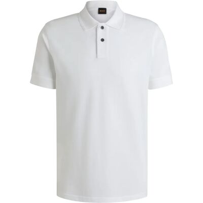 Hugo Boss Prime (50507813) - Polo en piqué de coton avec impression logo (50507813) blanc Hugo Boss Prime (50507813) - Polo en piqué de coton avec impression logo (50507813) blanc