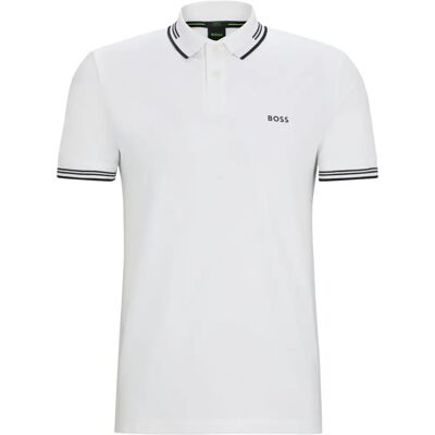 Hugo Boss Paul (50506193) - Slim-fit polo shirt in stretch cotton with branding (50506193) white Hugo Boss Paul (50506193) - Slim-fit polo shirt in stretch cotton with branding (50506193) white