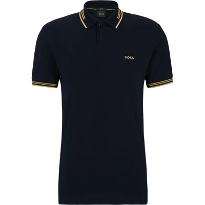 Hugo Boss Paul (50506193) - Slim-fit polo shirt in stretch cotton with branding (50506193) blue Hugo Boss Paul (50506193) - Slim-fit polo shirt in stretch cotton with branding (50506193) blue