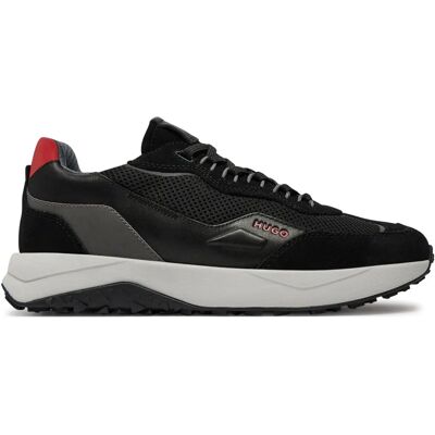 Hugo Boss Kane Runn Skórzane Buty - Czarny - Buty Męskie Hugo Boss Kane Runn Skórzane Buty - Czarny - Buty Męskie