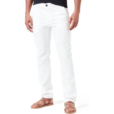 Boss Satin Chino Off-White White Slim Fit - Chino Pants Boss Satin Chino Off-White White Slim Fit - Chino Pants