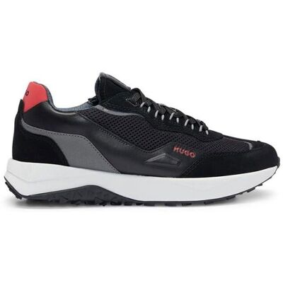 Hugo Boss Kane Runn Skórzane Buty Sportowe - Czarne Sportowe Buty Hugo Boss Kane Runn Skórzane Buty Sportowe - Czarne Sportowe Buty