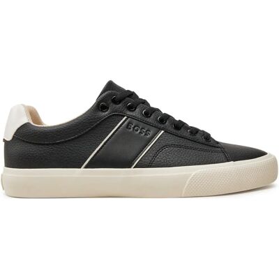 Hugo Boss Men's Black Aiden-Tenn Trainers - Casual Footwear Hugo Boss Men's Black Aiden-Tenn Trainers - Casual Footwear