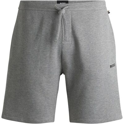 Hugo Boss Pantaloncini da relax in waffle per uomo - Casual - Grigio medio Hugo Boss Pantaloncini da relax in waffle per uomo - Casual - Grigio medio