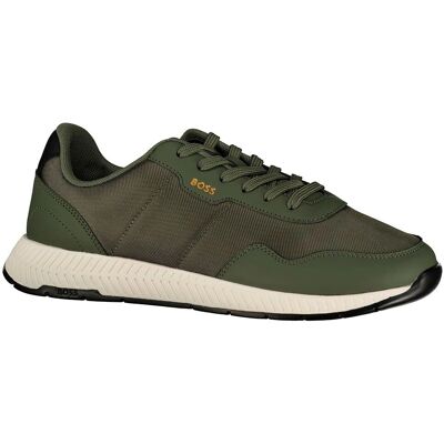 Hugo Boss Chaussures Hommes BOSS Titanium Runn Nypu - Vert foncé Hugo Boss Chaussures Hommes BOSS Titanium Runn Nypu - Vert foncé