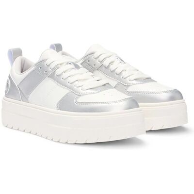Hugo Boss Lyssa Wit/Zilver Sneakers - Laag Model Activiteit Hugo Boss Lyssa Wit/Zilver Sneakers - Laag Model Activiteit