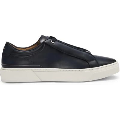 BOSS pour hommes Baskets en cuir marin - Chaussures de sport BOSS pour hommes Baskets en cuir marin - Chaussures de sport