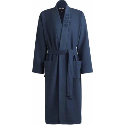 BOSS - Waffle Kimono - Medium Blue 425 - Bathrobe BOSS - Waffle Kimono - Medium Blue 425 - Bathrobe