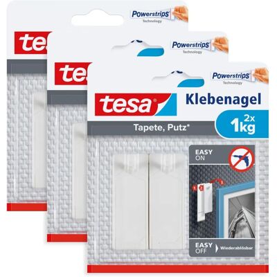 Tesa Powerstrips Wandankers - Ondersteunt tot 1kg Tesa Powerstrips Wandankers - Ondersteunt tot 1kg