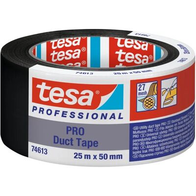 Nastro Americano Tesa Extra Fuerte - Nero/Grigio Argento - 50x25mm Nastro Americano Tesa Extra Fuerte - Nero/Grigio Argento - 50x25mm