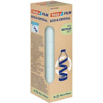 Tesa Eco & Crystal Transparent Tape - Adhesive, Eco-Friendly, 10m Tesa Eco & Crystal Transparent Tape - Adhesive, Eco-Friendly, 10m