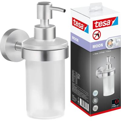 Dispenser di sapone liquido Moon in acciaio inossidabile e vetro - 200ml Dispenser di sapone liquido Moon in acciaio inossidabile e vetro - 200ml