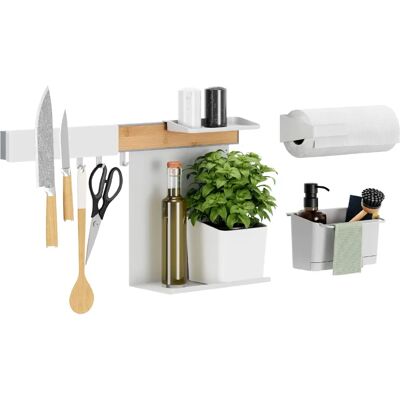 tesa 700430000000 Weißer Küchen-Organizer-Set - Küchenaufbewahrung tesa 700430000000 Weißer Küchen-Organizer-Set - Küchenaufbewahrung