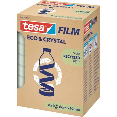 Eco & Crystal Gennemsigtig tape - 66m x 19mm Eco & Crystal Gennemsigtig tape - 66m x 19mm