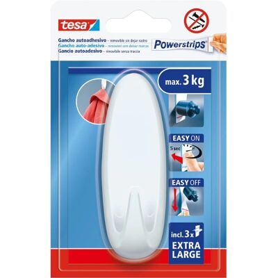 Powerstrips XL Kapstokhaak van TESA - Binnen Wit Powerstrips XL Kapstokhaak van TESA - Binnen Wit
