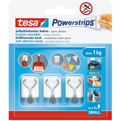 Tesa Weiße Klebehaken - Klein, 1kg - Haken Tesa Weiße Klebehaken - Klein, 1kg - Haken