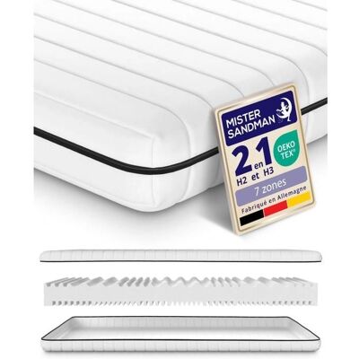 MISTER SANDMAN - 120x200 - 7-zones - Matelas - Publicité MISTER SANDMAN - 120x200 - 7-zones - Matelas - Publicité