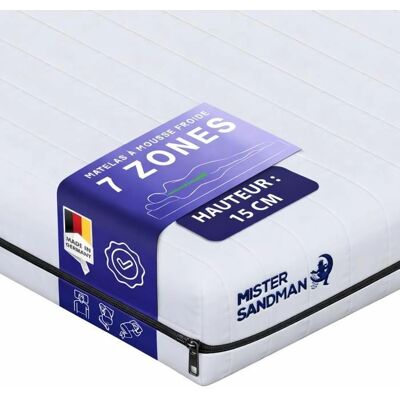 MISTER SANDMAN - 160x200 - 15 cm - 7-zones - Matelas - Publicité MISTER SANDMAN - 160x200 - 15 cm - 7-zones - Matelas - Publicité
