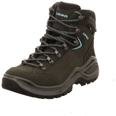 Chaussures de randonnée imperméables Lowa Renegade Evo GTX Mid Femme - Noir/Turquoise - Publicité Chaussures de randonnée imperméables Lowa Renegade Evo GTX Mid Femme - Noir/Turquoise - Publicité