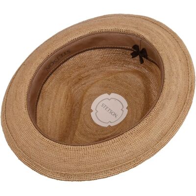 Chapeau en rafia de Stetson - Style vintage - Protection solaire - Taille 54-55 cm Chapeau en rafia de Stetson - Style vintage - Protection solaire - Taille 54-55 cm