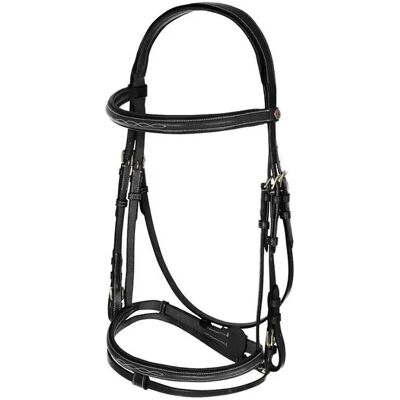 HORZE Constance Pferdekopfstück - Elegantes Leder mit Nasenband HORZE Constance Pferdekopfstück - Elegantes Leder mit Nasenband