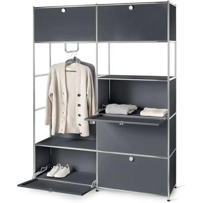 Tchibo Cn3 Metallschrank - 152x40x194,5cm - Chrom - Stahl/Aluminium/Kunststoff Tchibo Cn3 Metallschrank - 152x40x194,5cm - Chrom - Stahl/Aluminium/Kunststoff