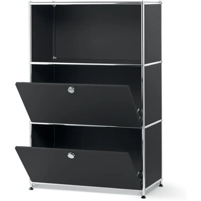 Tchibo - Metallregal »CN3« mit 2 Türen - Schwarz - 77x40x120,5cm Tchibo - Metallregal »CN3« mit 2 Türen - Schwarz - 77x40x120,5cm